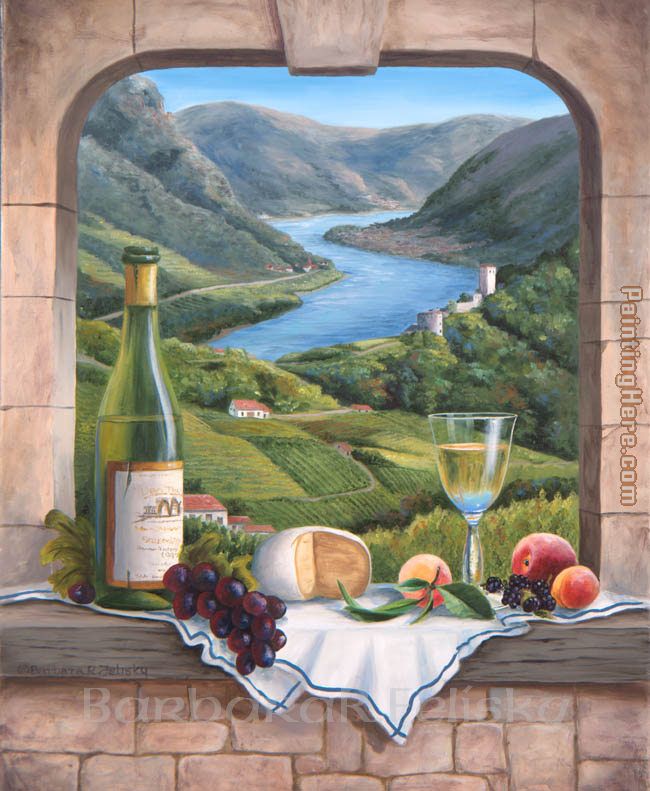 Rhine Wine Moment painting - Barbara Felisky Rhine Wine Moment art painting